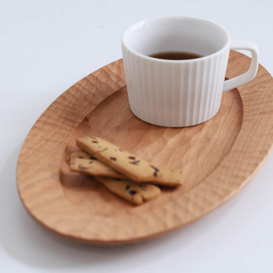 cleaning wooden serving tray before and after