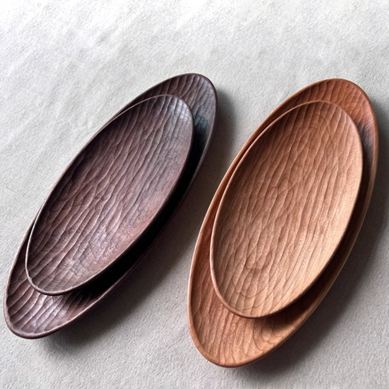 BoatShapedWoodenAppetizerPlates