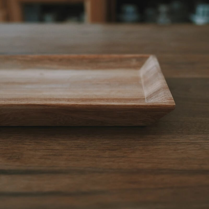 Rectangular Wood Display Tray