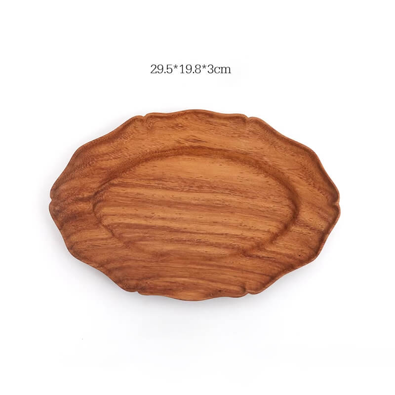 Assiette à dentelle en bois sculpté vintage