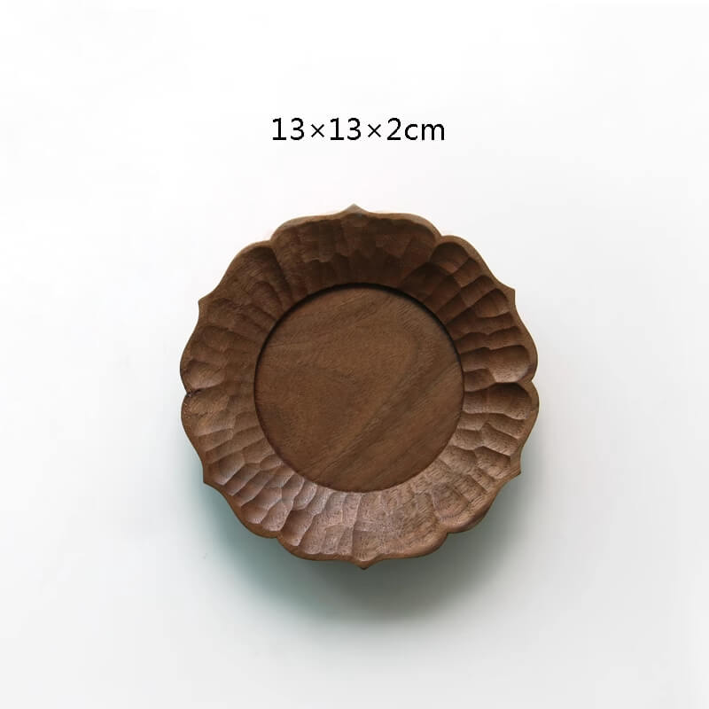 Hand Carved Round Decorative Tray