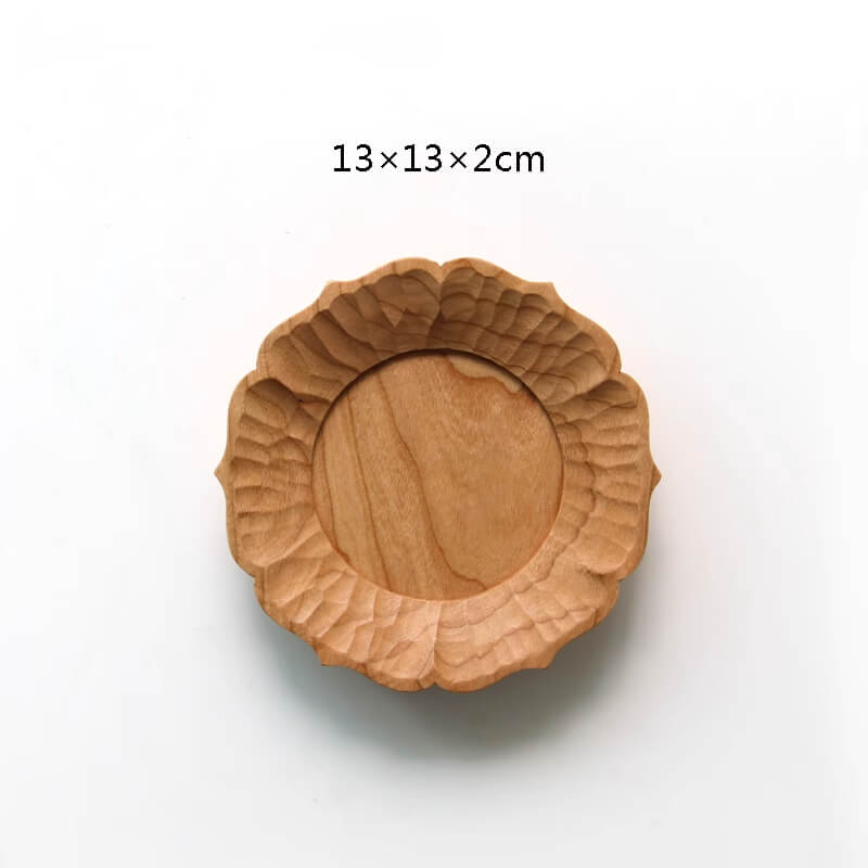 Hand Carved Round Decorative Tray