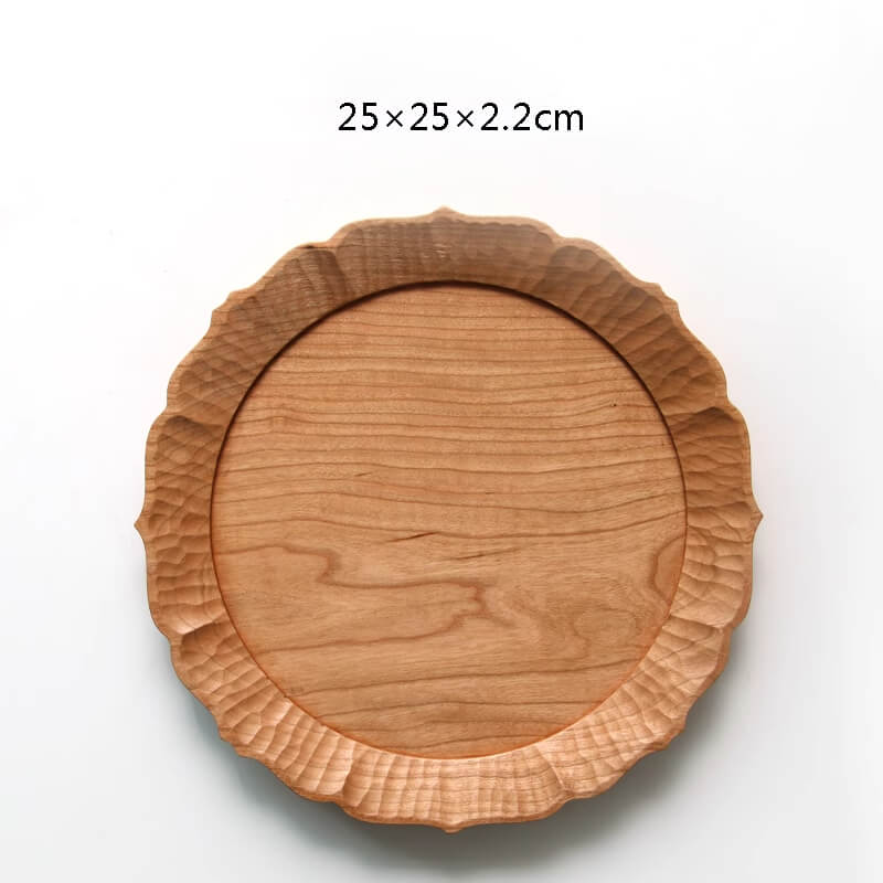 Hand Carved Round Decorative Tray