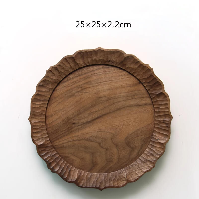 Hand Carved Round Decorative Tray