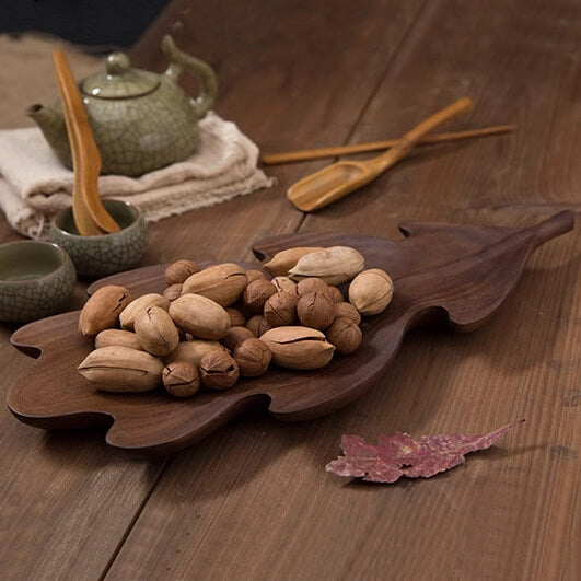 antiquewoodleaftray