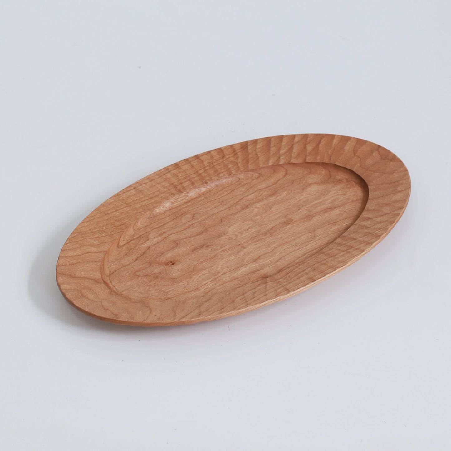 Hand Carved Cherry Wood Plates