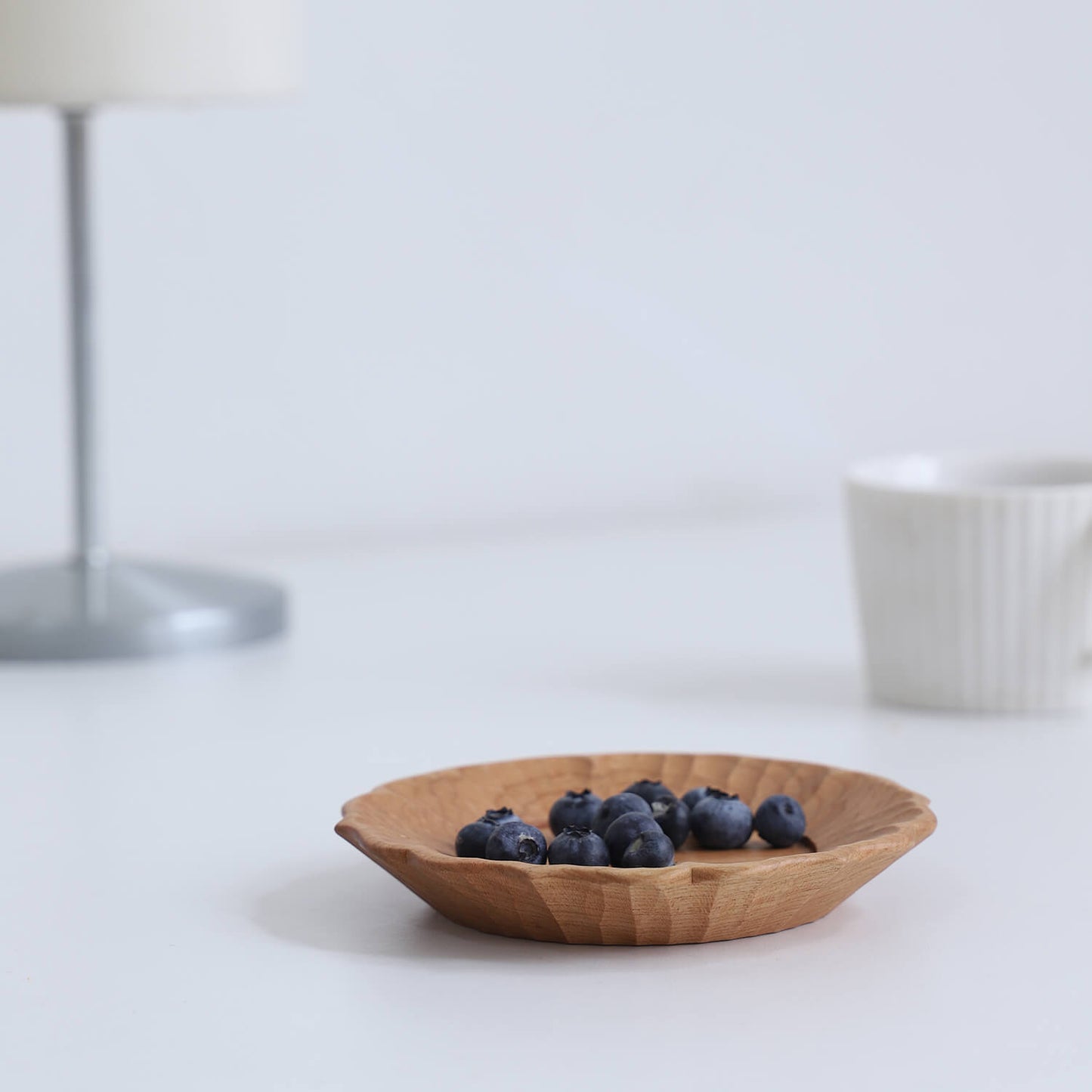 Small Round Cherry Wood Tray