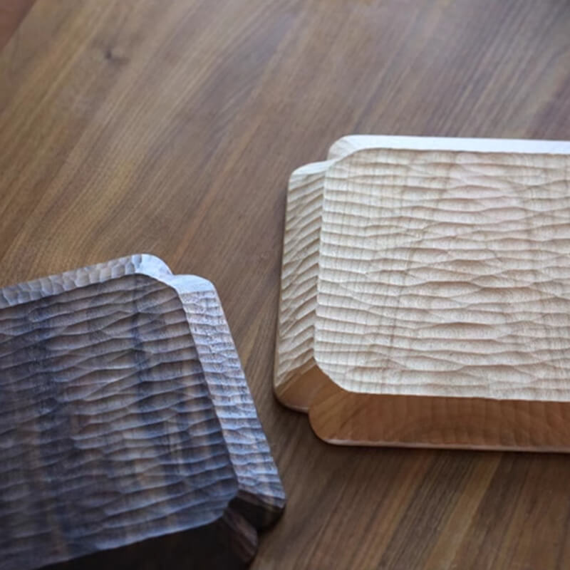 square wood plate