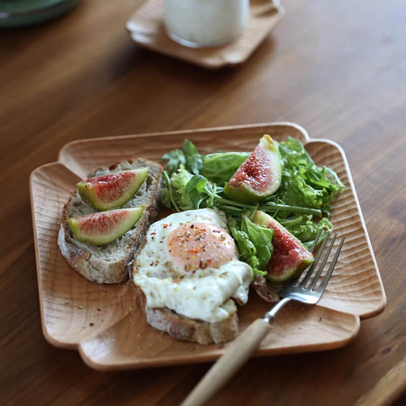 square wood plates