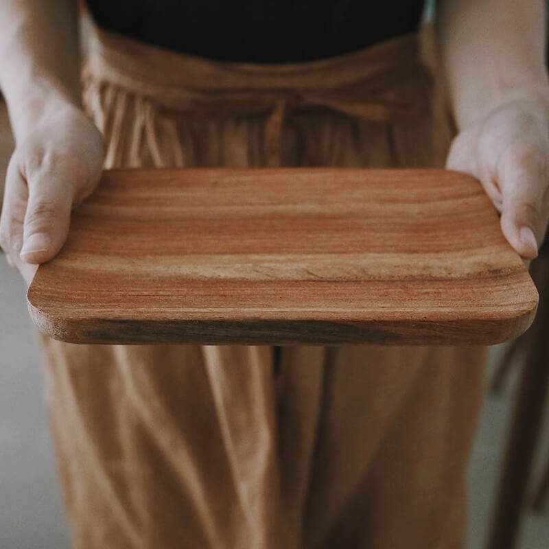 sustainably sourced serving tray wood