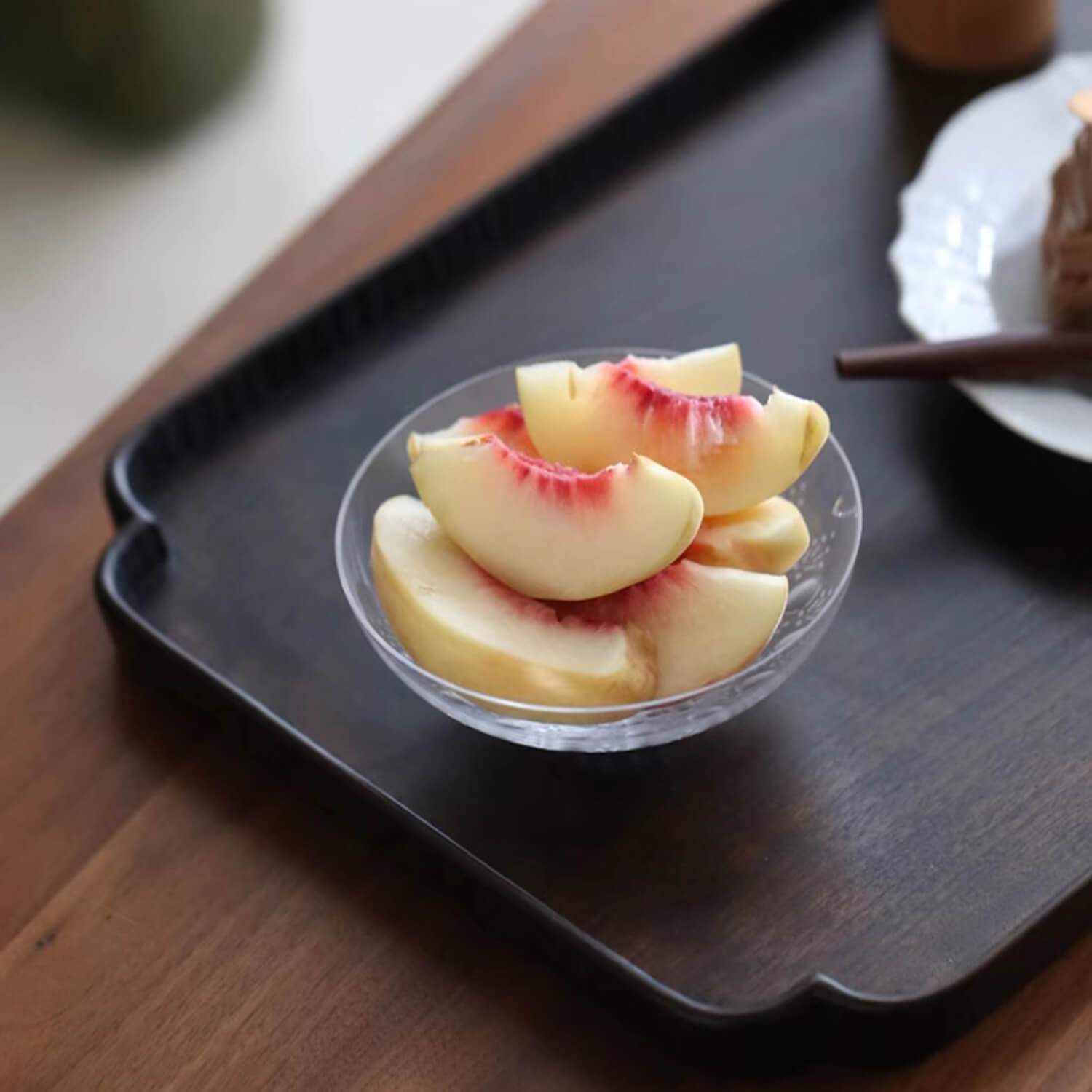 wood hospital tray